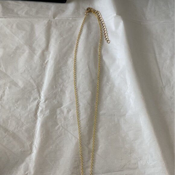 Golden Lock & Key Pendant Necklace Rhinestone Gold Chain For Women - Picture 3 of 7